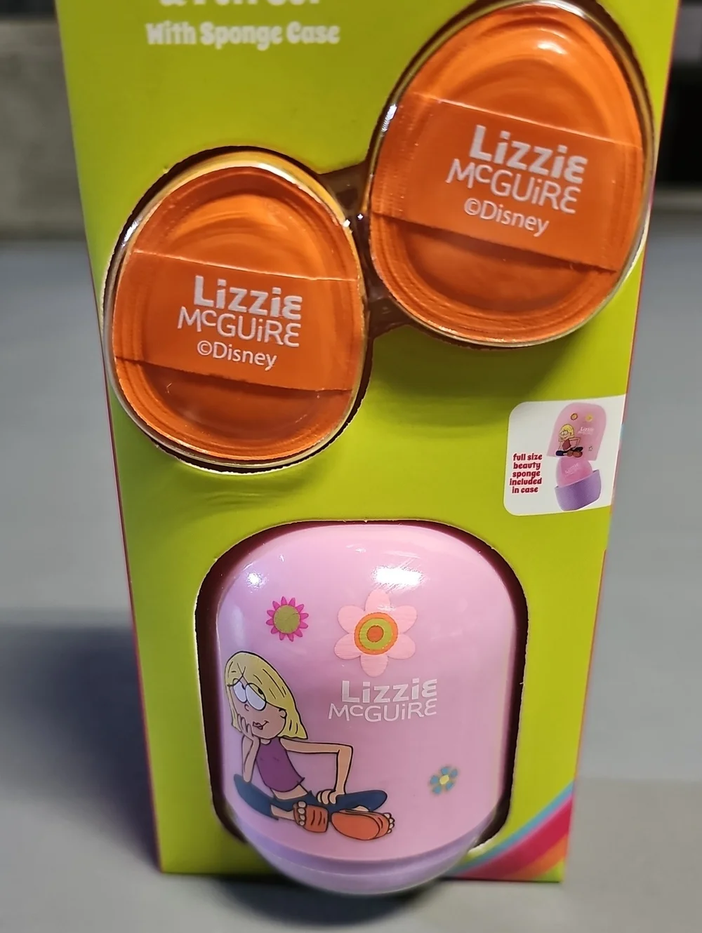 Profusion Lizzie McGuire Blending Sponge & Puff Set With Sponge Case NIB Disney